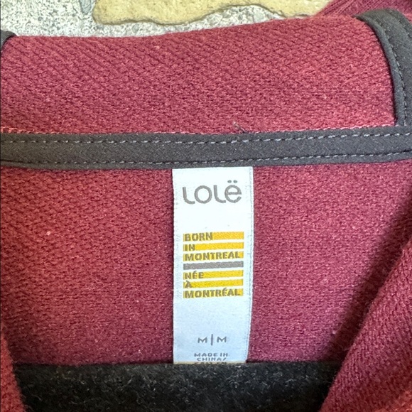 Lole Burgundy Hoodie Sweatshirt - Picture 2 of 5
